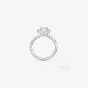 Hearts On Fire Vela Halo Ring With Diamond Band