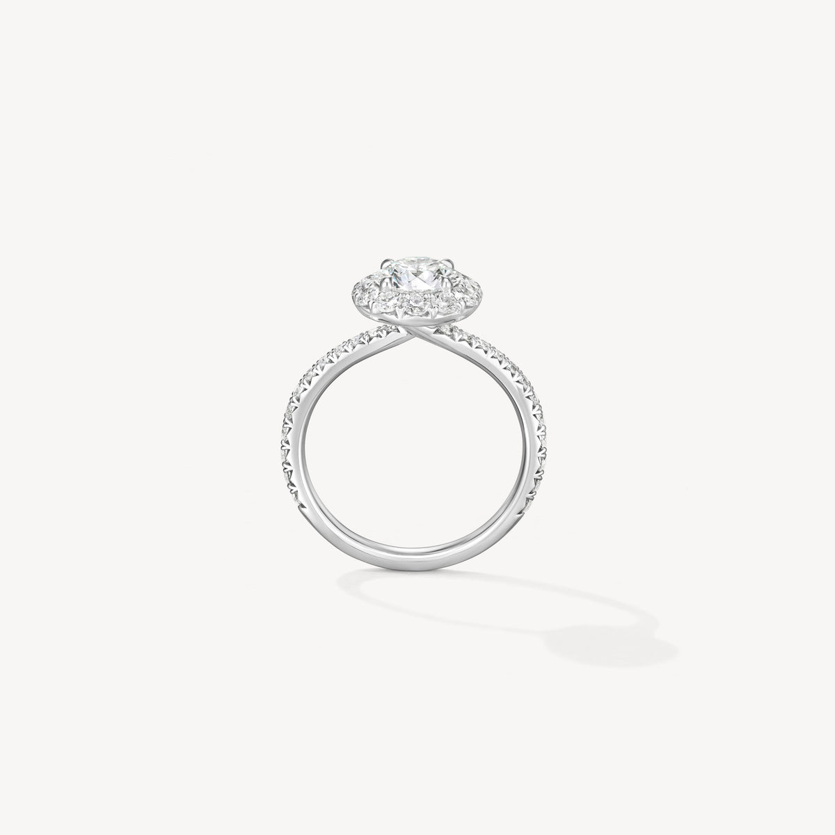 Hearts On Fire Vela Halo Ring With Diamond Band