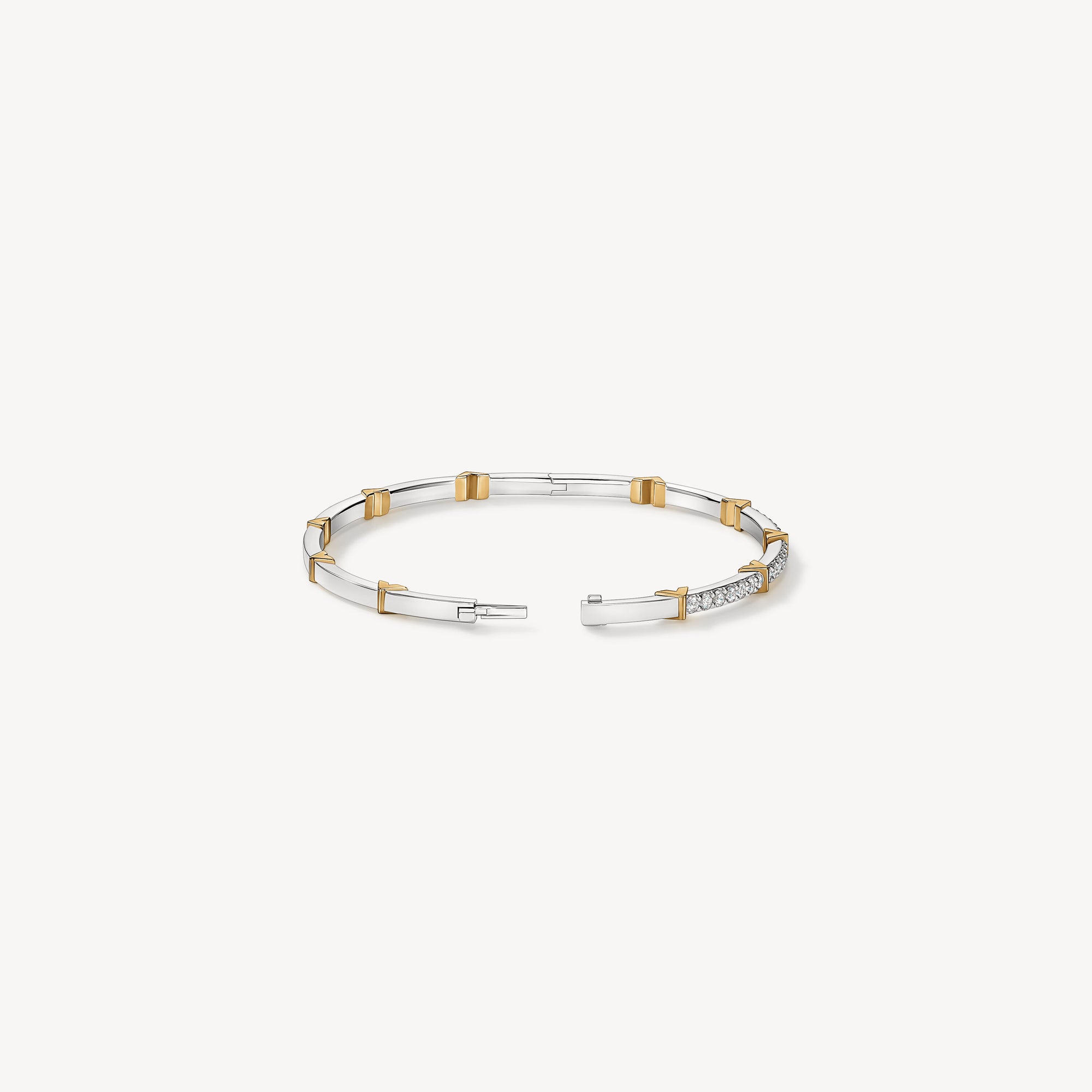 Hearts On Fire Copley Half Pavé Diamond Bangle