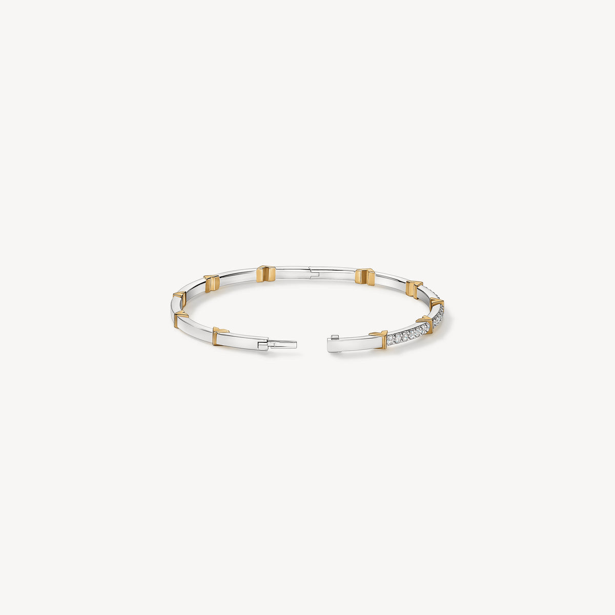 Hearts On Fire Copley Half Pavé Diamond Bangle