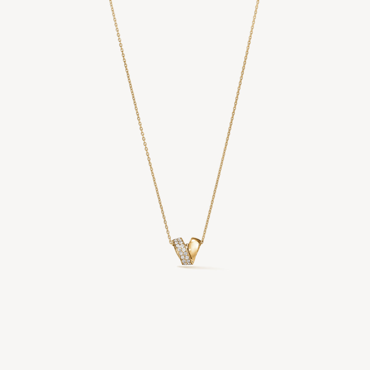 Hearts On Fire INSIDE/OUT Rondel Diamond Pendant Necklace
