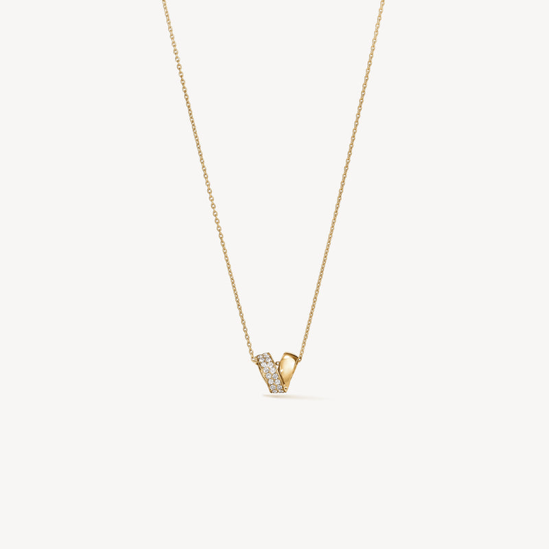 Hearts On Fire INSIDE/OUT Rondel Diamond Pendant Necklace