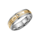 6mm Classic Wedding Band Carved With High Polish Finish & Sandpaper Edges