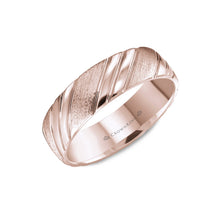6mm Classic Wedding Band Diamond Brush With High Polish Bar Detailing