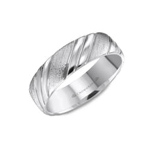 6mm Classic Wedding Band Diamond Brush With High Polish Bar Detailing