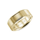 10mm Classic Wedding Band Sandpaper Center & High Polish Sides & Bevel