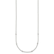 Silver 16.5" 6 Station CZ Necklace