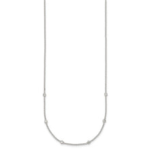 Silver 16.5" 6 Station CZ Necklace