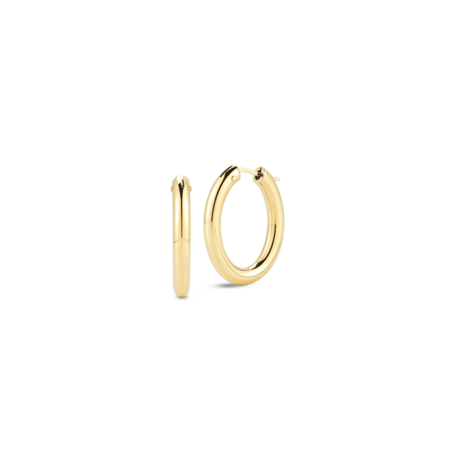Roberto Coin 18KY Oval Hoop Earrings