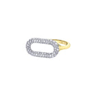 10K Oval Melee Diamond Centre Ring 1/2ct