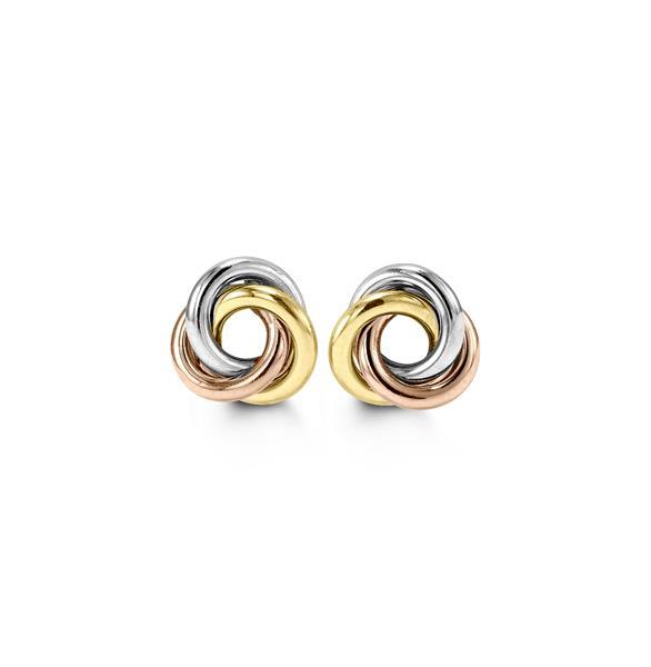 10K Tri-Gold Petite Knots