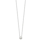 Silver Bezel 9mm CZ 18" Necklace
