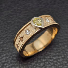 Custom 14K Two-Tone 7mm Diamond Semi-Mount Band