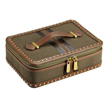 WOLF Ida Travel Zip Jewel Case Khaki