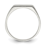 Sterling Silver Solid 9x11mm Engraveable Signet Ring, Size 8