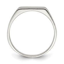 Sterling Silver Solid 9x11mm Engraveable Signet Ring, Size 8