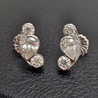 Custom 14K White Gold Diamond Earring Mounts