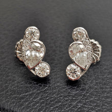 Custom 14K White Gold Diamond Earring Mounts