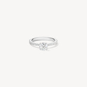 Hearts On Fire Vela Solitaire Ring With Diamond Band