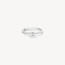 Hearts On Fire Vela Solitaire Ring With Diamond Band