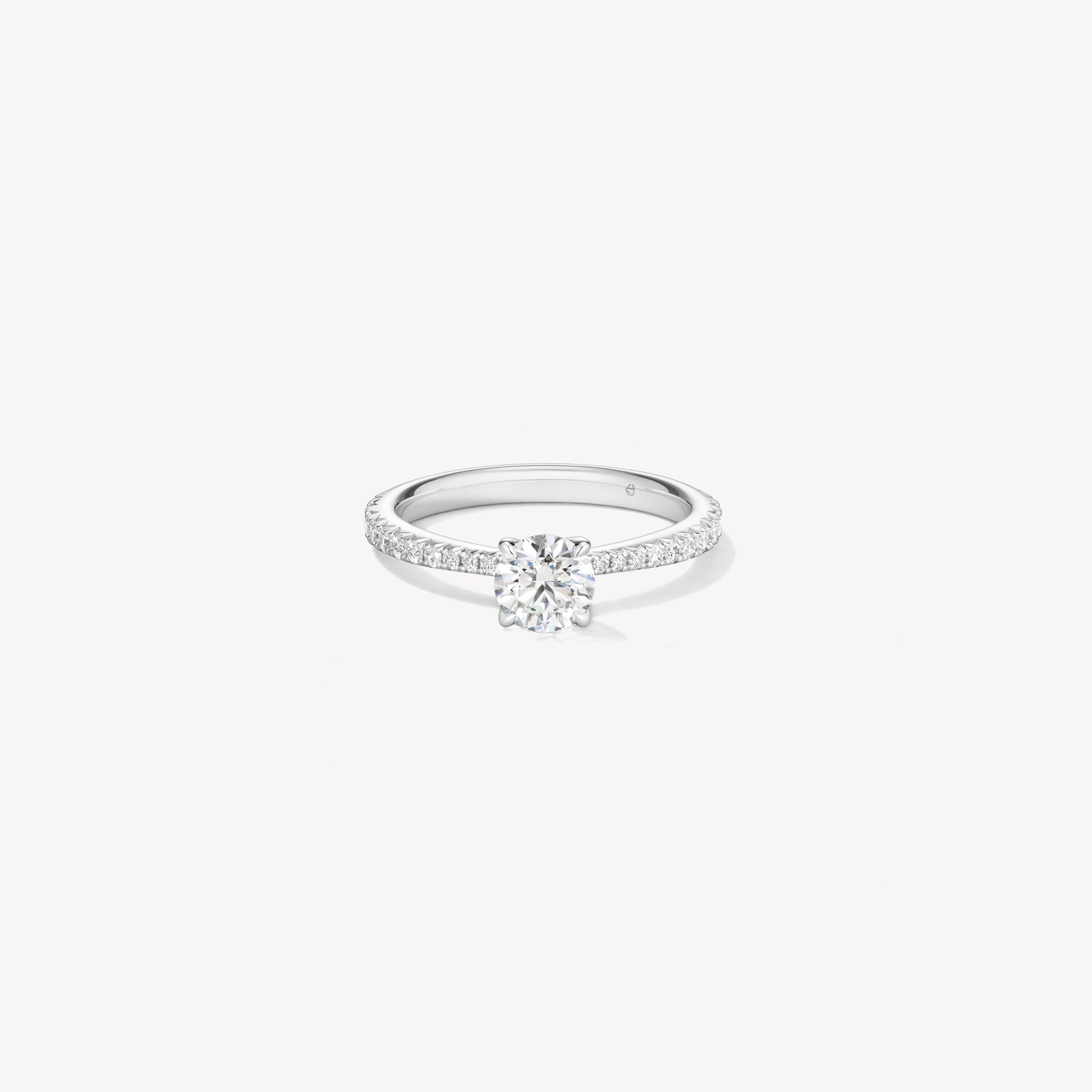 Hearts On Fire Vela Solitaire Ring With Diamond Band