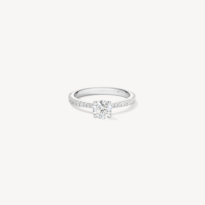 Hearts On Fire Vela Solitaire Ring With Diamond Band