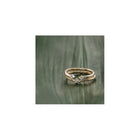 14K Yellow Gold Maple Leaf Diamond Ring