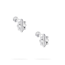 Birks Muse Guilloche Silver Stud - Small