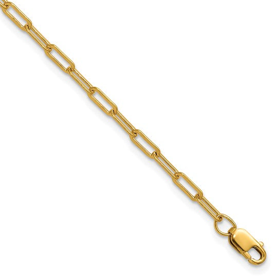 14K Gold Filled 6.5" Paperclip Bracelet (2.5mm)