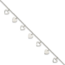 Sterling Silver Hearts Bracelet