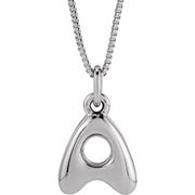 Sterling Silver Initial Bubble 18 Inch Necklace