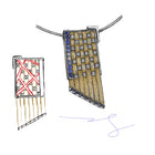 Sapphire & Diamonds Basket Weave Necklace