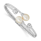 Silver and Freshwater Pearl Bangle