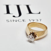 Custom Two-Tone Gold Wide Diamond Ring Mount