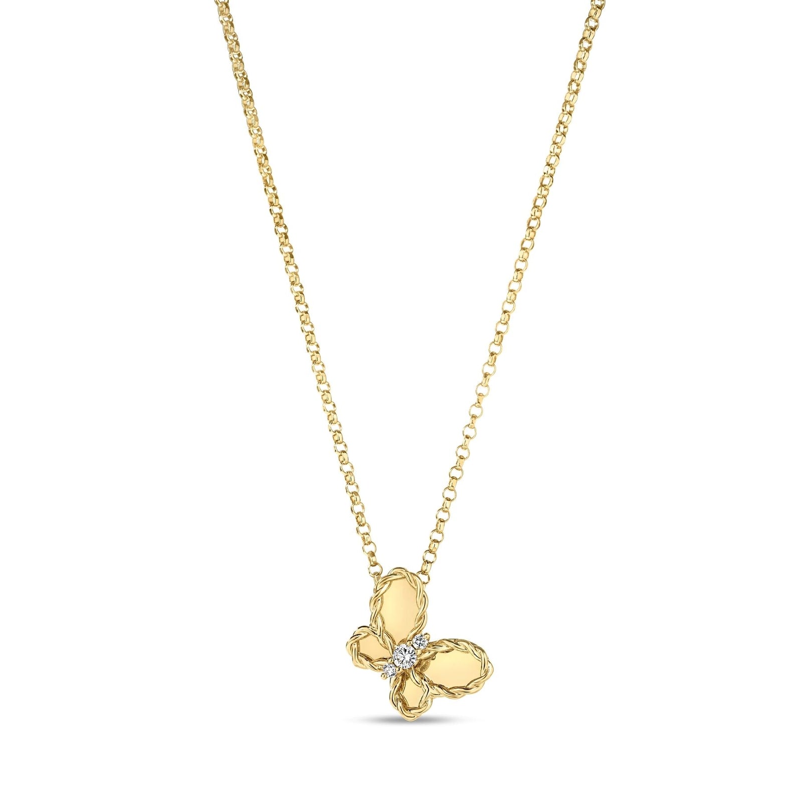 Roberto Coin Diamond Small Butterfly Pendant Necklace
