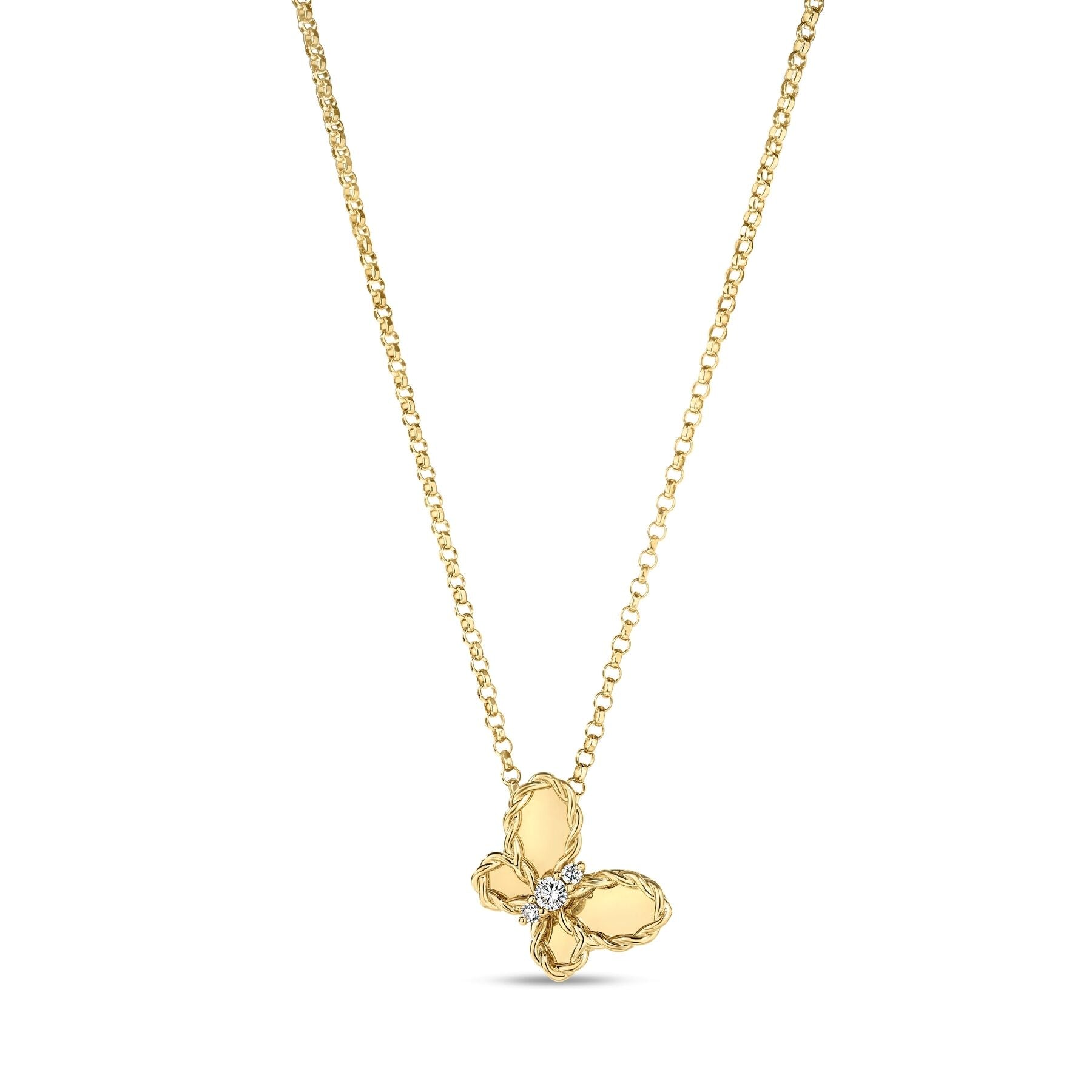 Roberto Coin Diamond Small Butterfly Pendant Necklace