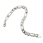 10K White Gold 7.25" Figaro Bracelet