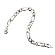 10K White Gold 7.25" Figaro Bracelet