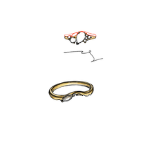 Custom Handcrafted 14K Yellow Gold Marquise Diamond Ring