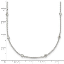 Silver 16.5" 6 Station CZ Necklace