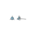 10KW Blue Topaz and Diamond Studs