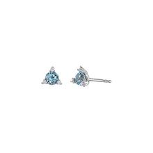 10KW Blue Topaz and Diamond Studs