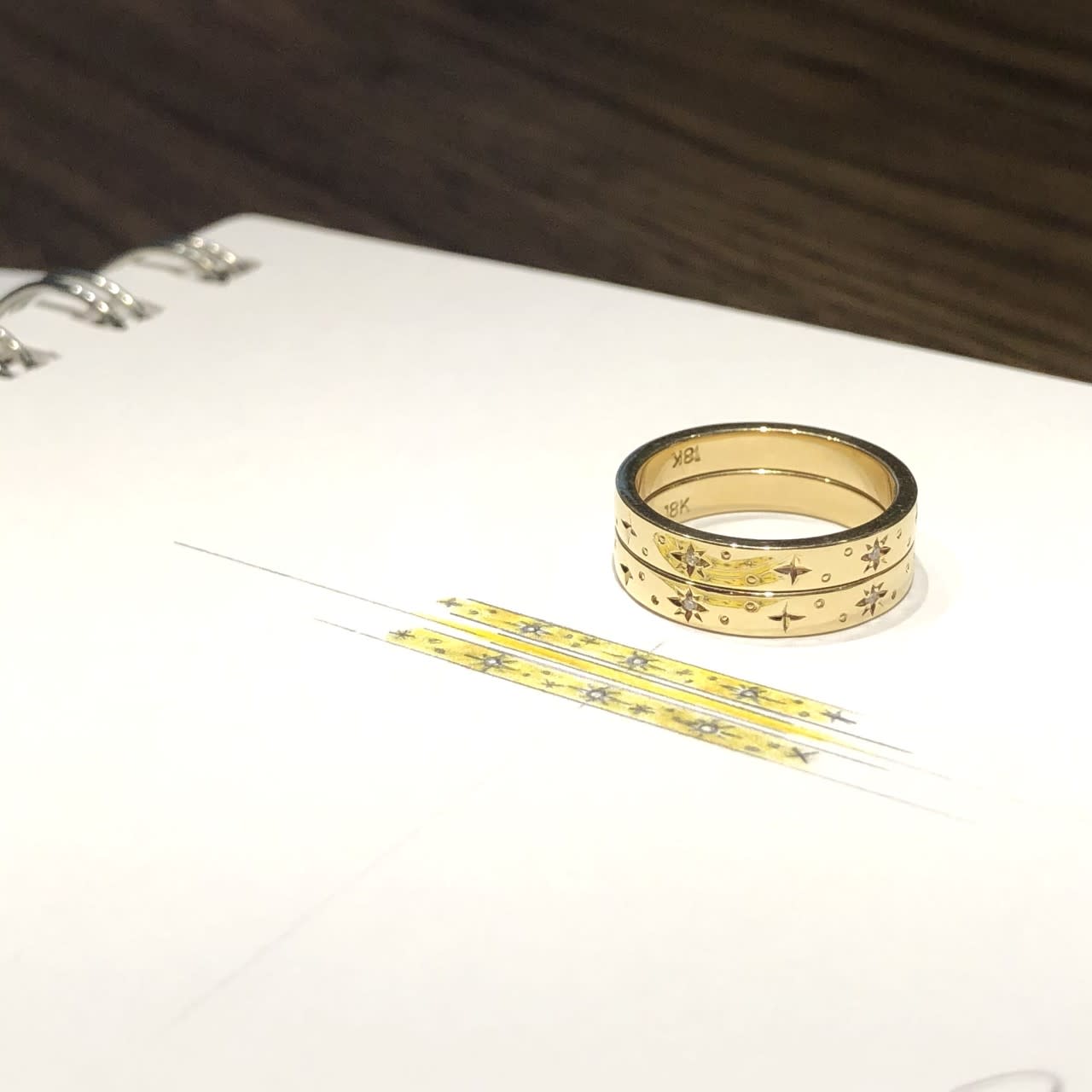 Golden Starburst Custom Ring
