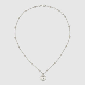 Gucci Interlocking G Necklace In Silver 15.5''