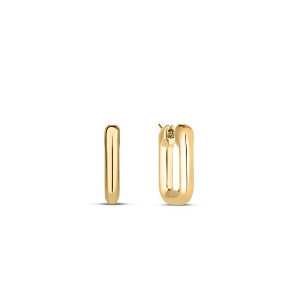Roberto Coin Designer Gold Small Square Hoop
