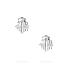 Birks Muse Guilloche Silver Stud - Small