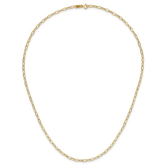10K Yellow Gold 18" Oval Link Necklace