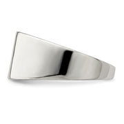 Sterling Silver Solid 9x11mm Engraveable Signet Ring, Size 8