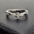 Custom Platinum Mixed Shape Diamond Ladies' Band