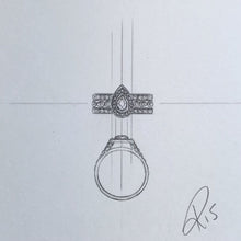 0.53 Pear Promise Custom Ring